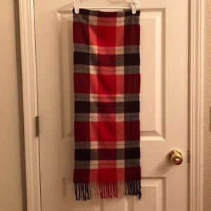 Red plaid scarf